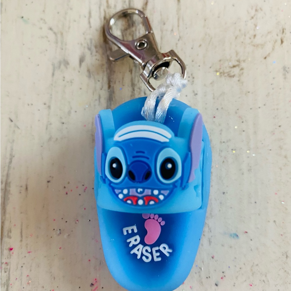 Blue Cartoon Character “Stitch” Eraser backpack buddy.